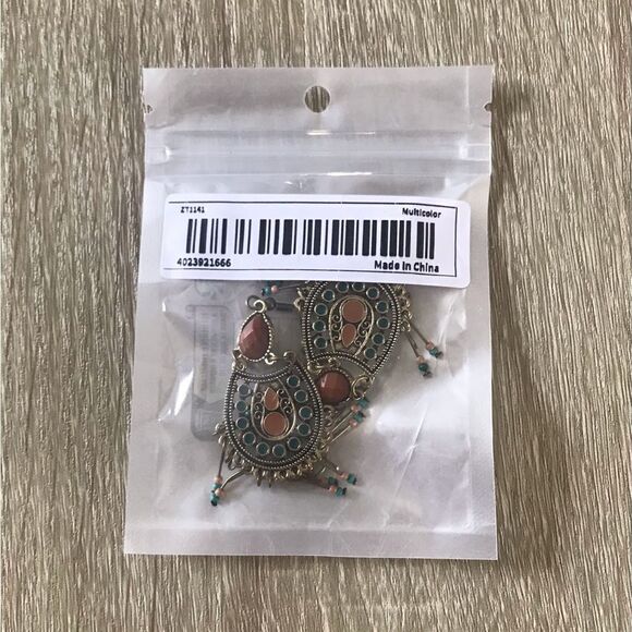 NEW … BOHEMIAN BEADED EARRINGS - Picture 5 of 6